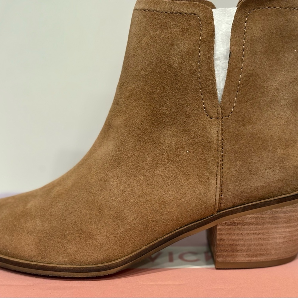 Lisa Vicky Nordstrom Noblex Bootie Dark Cognac suede 9 NIB